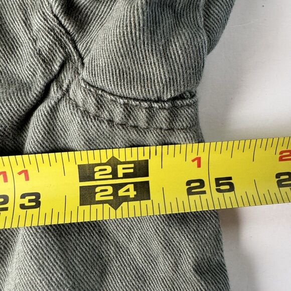 Rock & Republic Olive Green Short Sleeve Snap Button Crop Jacket Embroidered L - Picture 5 of 11